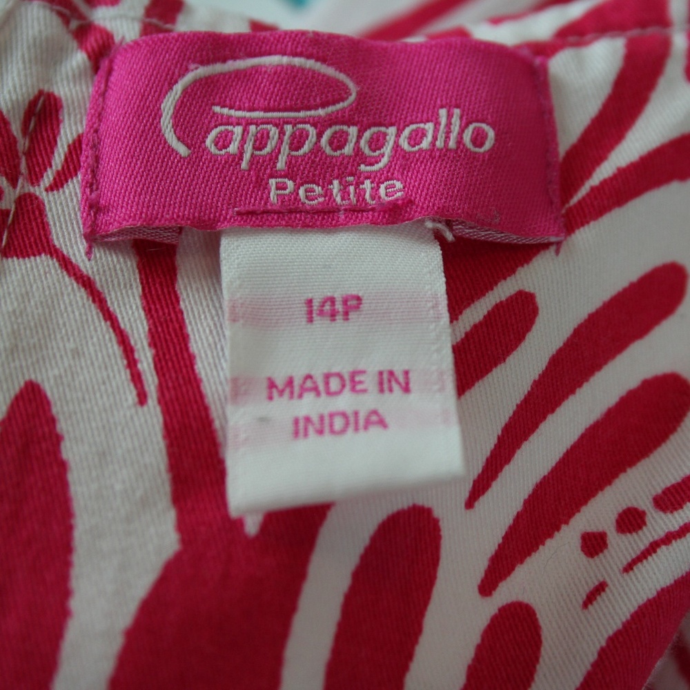 Pappagallo Floral Dress In Pink and White - Picture 4 of 7